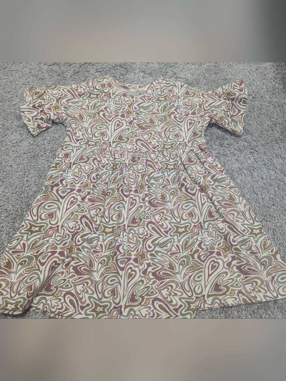 Rylee + Cru Abstract Heart Print Dress